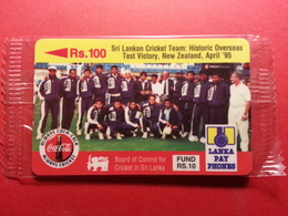 SRI LANKA GPT Rs 100 CRICKET TEAM Coca Cola 14SRLA Coca-Cola MINT NEUVE (BA0220.2 - Sri Lanka (Ceylon)