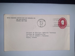 USA  /  Entier  Postal  2 Cents Rouge  /  Cachet  BOYCE THOMPSON Institute à YONKERS N.Y.  ( 1956 ) - 1941-60