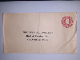 USA  /  Entier  Postal  2 Cents Rose  NEUF  /  Enveloppe Publicitaire  " THE PURE OIL COMPANY , COLOMBUS  OHIO " - ...-1900