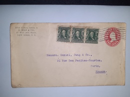 USA  /  Entier  Postal  2 Cents Rose  + 3 Timbres  /  Cachet  E. RIES & CO. à NEW YORK ( 1904 ) - 1901-20