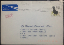 Ireland, Circulated Cover To France, "Birds", "Blackbird" - Storia Postale