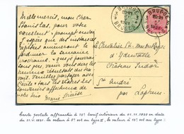 N°137/8 Obl. Sc BRUGGE 3 Sur C.V. Du 21-V-1921;  Tarif Intérieur Du 01.11.1920 De 15c. Le 137 Est Au Type II, Le 10 Cent - 1914-1915 Red Cross