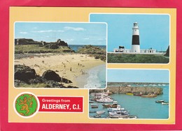 Modern Multi View Post Card Of Alderney,Channel Islands,P33. - Alderney