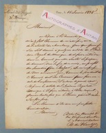 L.A.S 1825 Raphaël Du PLANTYS Académie Royale De Musique Banquier - Concert Incendie Bazar - Né Saint-Coulomb - Lettre - Chanteurs & Musiciens