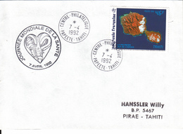 Polynésie Journée Mondiale De La Santé PAPEETE 7 Avril 1992 - Lettres & Documents