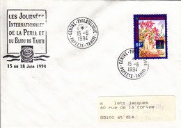 Polynésie Journées De La Perle Et Du Bijou PAPEETE TAHITI  15 Juin 1994 - Cartas & Documentos