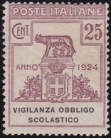 Italia Regno - ENTI PARASTATALI 162 ** 1924 - VIG. OBB. SCOL. N. 69. Cat. 325,00 SPL - Other & Unclassified