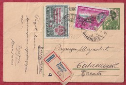 DFJ - 01.01.1945 -YUGOSLAVIA - Early Wartime Partisan Reccomended Card 2+3+7din - Handwritten Cenzurisano. PI0202/02 - Postal Stationery