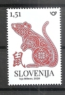 SLOVENIA 2020, CHINESE ZODIAK,CHINESE NEW YEAR OF THE RAT,MNH - Astrologia