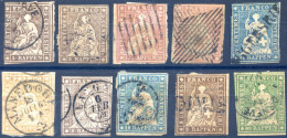 Suisse, Lot De 10 Classiques Oblitérés - Cote +340€ - (F621) - Used Stamps