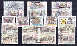 Tchécoslovaquie 1988 Mi 2961-4+2957-60+2954-5+2974 (Yv Timbres De BF), Obliteré - Lots & Serien