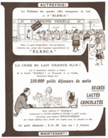 PUB    " ELESCA "  1920 ( 1 ) - Chocolat