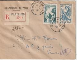 Oblitération Conférence De Paris (29/07/1946 Au 15/10/1946) Recommandé Paris 126 01-10-1946 - 1921-1960: Modern Tijdperk