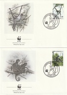 Honduras MONKEYS 4x FDC 1990 - Monkeys