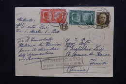 ITALIE - Entier Postal + Compléments Pour La Tunisie En 1941 Avec Contrôle Postal, Affranchissement Plaisant - L 52232 - Stamped Stationery