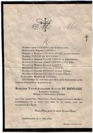 VP16.804 - GAILLEFONTAINE 1899 - Faire - Part De Décès De Mr  Victor - Alexandre - Auguste DEBONNAIRE - Obituary Notices