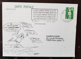 FRANCE. Mineraux, Coquillages. Flamme Temporaire Illustrée Sur Entier Postal. FLOIRAC 17/04/1990 - Mineralen