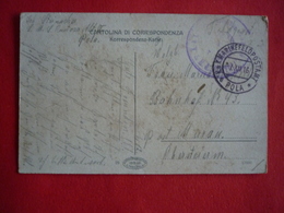 PULA - POLA , PIAZZA FORO , S.M.S. CUSTOZA STEMPEL 1916 - Croatia