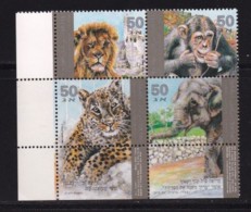ISRAEL, 1992, Unused Stamp(s) Control Block, With Tab, Zoo Animals, SG 1177-1180, Scannr. X1125 - Unused Stamps (without Tabs)