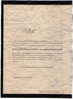 VP16.810 - GAILLEFONTAINE 1881 - Faire - Part De Décès De Mme Veuve Pascal CANCHON Née Joséphine - Clotilde ROBIN - Obituary Notices