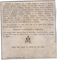 VP16.817 - YVETOT 1870 - Faire - Part De Décès De Mr Amand - Désiré LEROUX - Décès