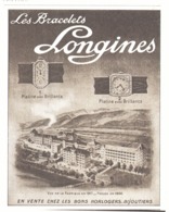 PUB MONTRES " LONGINES "   1920  ( 9 ) - Watches: Old