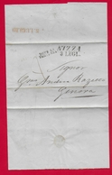 PREFILATELICA - REGNO DI SARDEGNA - 1847 - Lettera Con Testo NIZZA GENOVA - Bollo Postale E Datario - 1. ...-1850 Vorphilatelie