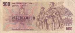 BILLET TCHECOSLOVAQUIE 500 Korun De 1973 - Soldats - Devin @ PICK 93 - Tchécoslovaquie