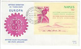 RWANDA1967 - FRANCOBOLLI EUROPA CEPT - NAPOLI NAPLES 1967 - FDC - 1962-1969