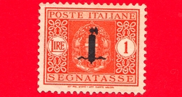 Nuovo -  MNH - ITALIA - 1944 - Fascio Littorio Soprastampato Con Fascio - Segnatasse - 1 Lira - Portomarken