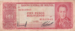 BILLET BOLIVIE De 100 PESOS BOLIVIANOS De 1962 - Simon Bolivar - N° Rouge N18 - Bolivien