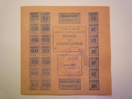 GP 2020 - 2303  BON De RATIONNEMENT  1941  -  VIANDE Et CHARCUTERIE   XXX - Non Classificati