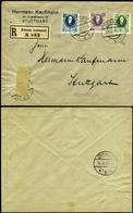 ICELAND Michel #72-74,  Scott  B1-3  (1925 Issue) On REGISTERED COVER - Lettres & Documents