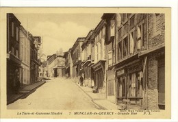Carte Postale Ancienne Monclar De Quercy - Grande Rue - Montclar De Quercy