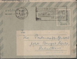 1970 INLAND LETTER 15P  SENT TO  CALCUTTA  WITH SLOGAN CANCELLATION - Inland Letter Cards