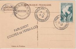France Oblit Congrès Du Parlement 1947 - 1921-1960: Période Moderne