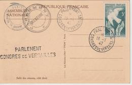 France Oblit Congrès Du Parlement 1947 - 1921-1960: Période Moderne