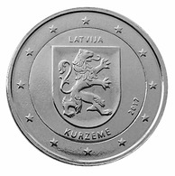2017-  LETTONIE – KURZEME - 2 EUROS  PLAQUE ARGENT - Latvia