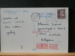 85/712  CP  HONG KONG TO BELG. - Storia Postale