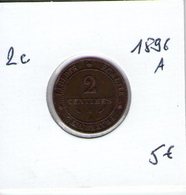 France. 2 Centimes Ceres. 1896 A - 2 Centimes