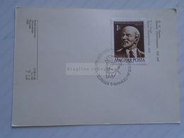 D170738  Hungary- Special Postmark On Russian Postcard - Lenin - Debrecen 1970 - Andere & Zonder Classificatie