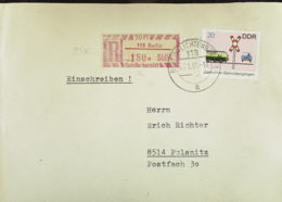 DDR: E-Fern-Bf Mit Selbstbedienungs-R-Zettel 50 Pf 1059 Berlin 180 A -mit Einlieferungsschein Vom 12.3.69 Nach Pulsnitz - Labels For Registered Mail