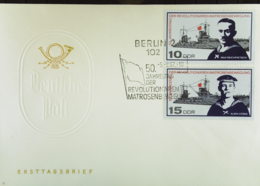 DDR: 2 FDC-Briefe Mit Ausgabe "50. Jahrestag Der Revolutionären Matrosenbewegung" Mit SoStpl. Vom 5.9.67 Knr: 1308/10 - 1950-1970