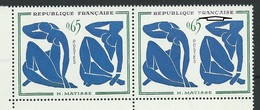 [31] Variétés : N° 1320 Matisse Impression Défectueuse De FRANCAISE Tenant à Normal  ** - Neufs