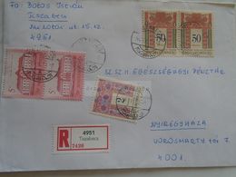 D170762 Hungary - Registered Cover   - Cancel TISZABECS  - 1999 - Covers & Documents