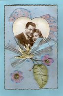 COUPLE- St-NICOLAS  - Coeur -  Tulle - Fleurs - Ruban -Hirondelle - - Sainte-Catherine