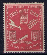 France Course D'Aeroplanes Paris - Roma - Turin 1911 - 1927-1959 Mint/hinged