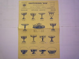 GP 2020 - 2332 CATALOGUE  ORFEVRERIE  "REX"   4 Pages  XXX - Ohne Zuordnung