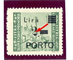 Italy, Yugoslavia - PS No. 9 Error Of Overprint, Novakovic DO9W-54 - Yugoslavian Occ.: Slovenian Shore