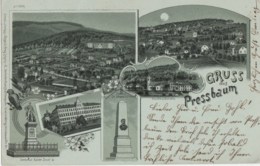 Austria - Gruss Aus Pressbaum - Litho - Denkmal - Norbertinum - Kirche Und Schule - St. Pölten